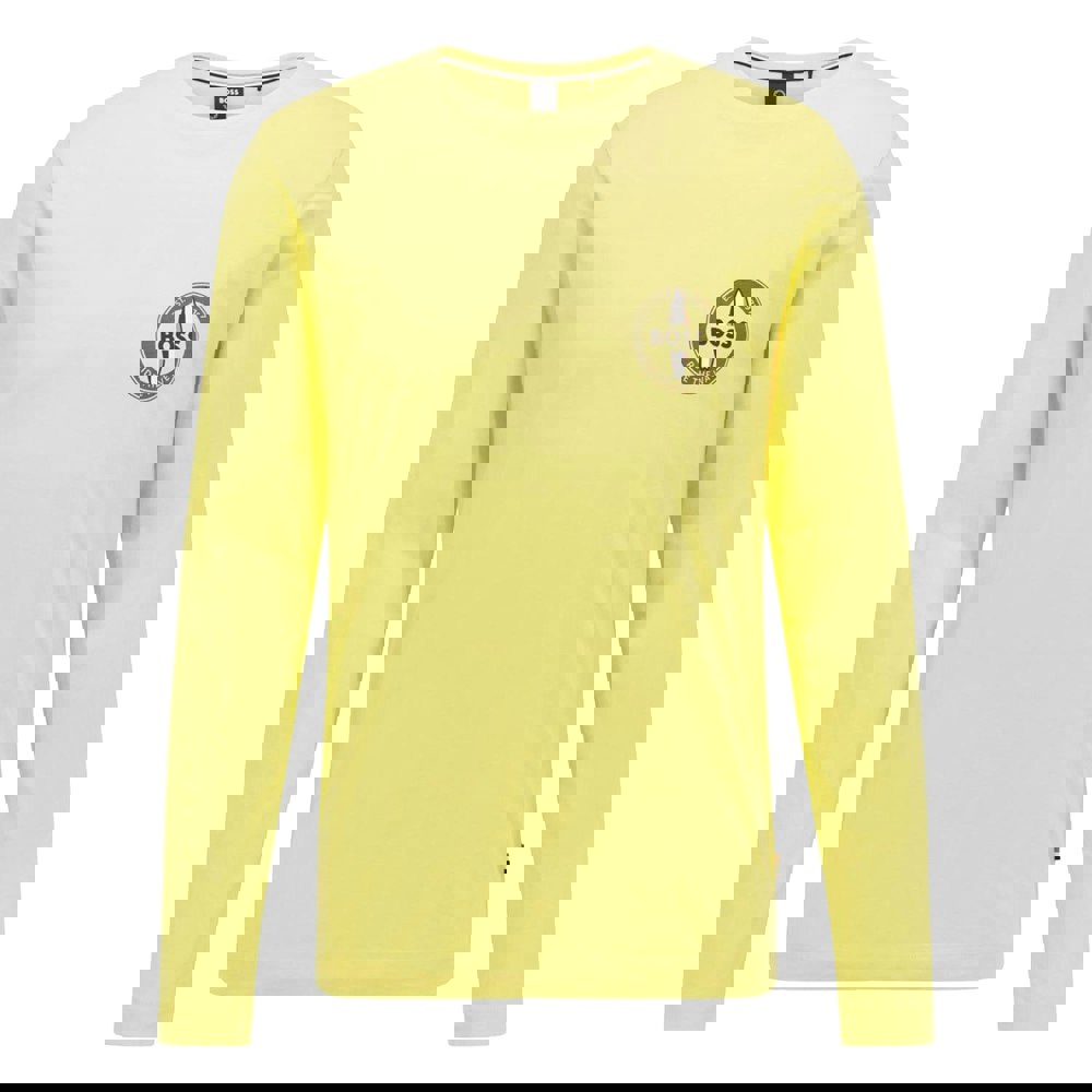 Boss Mens Tyrec Long-Sleeved T-Shirt - Yellow