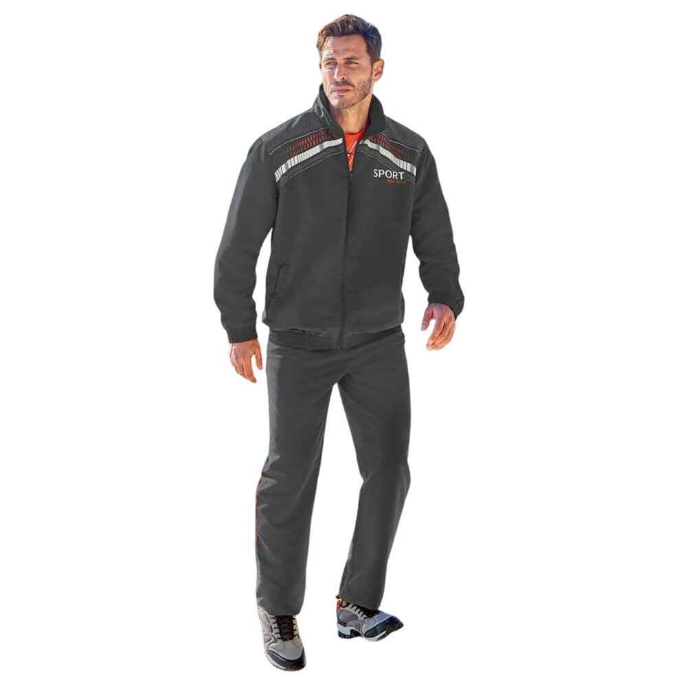 Atlas For Men Mens Sporty Microfibre Elasticated Waist Tracksuit - Grey