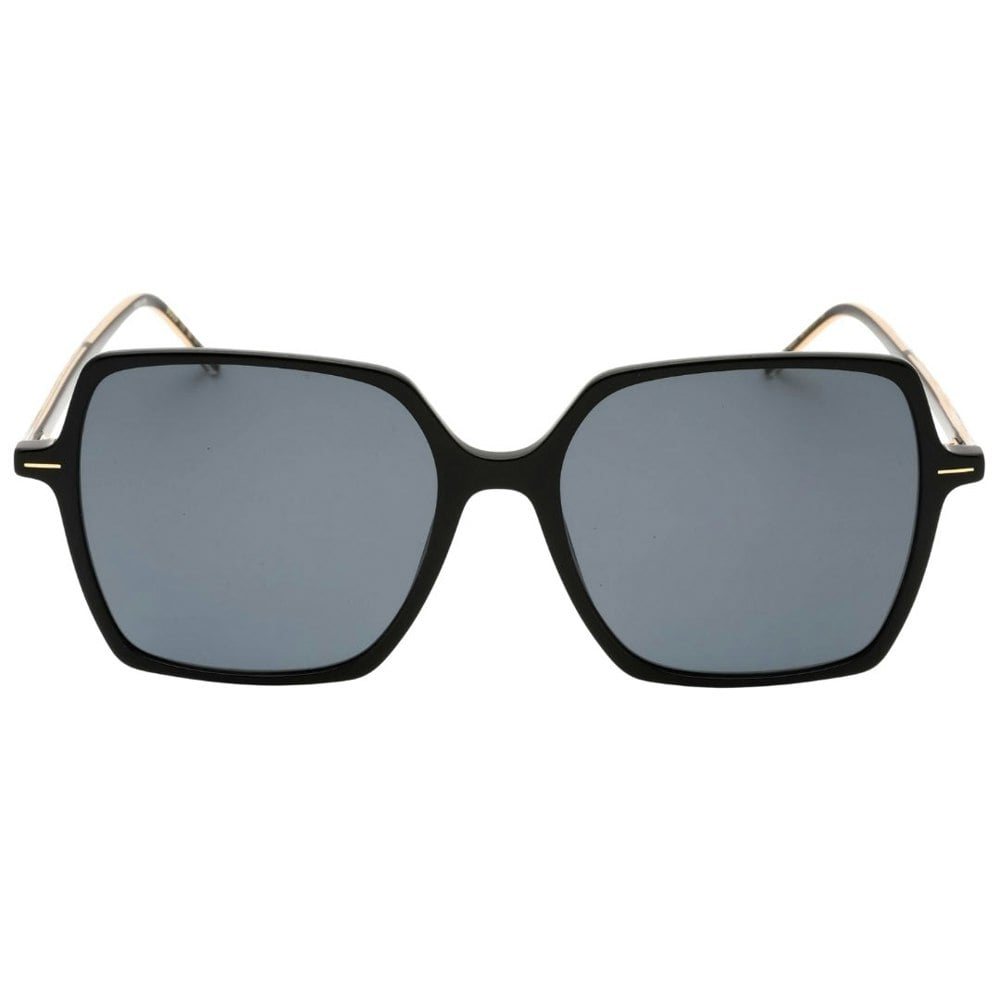 Hugo Boss Grey Lens Gold Arms Black Sunglasses One Size