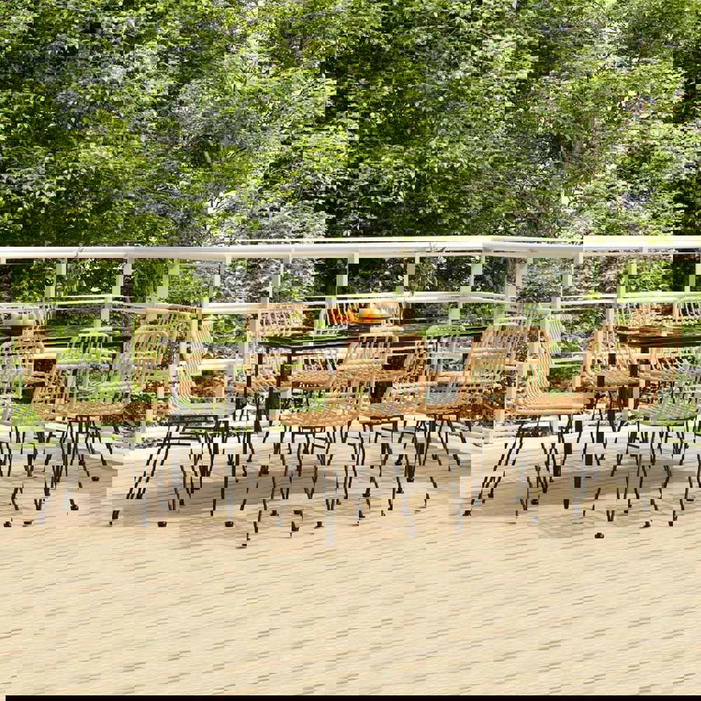 Berkfield 9 Piece Garden Dining Set Poly Rattan
