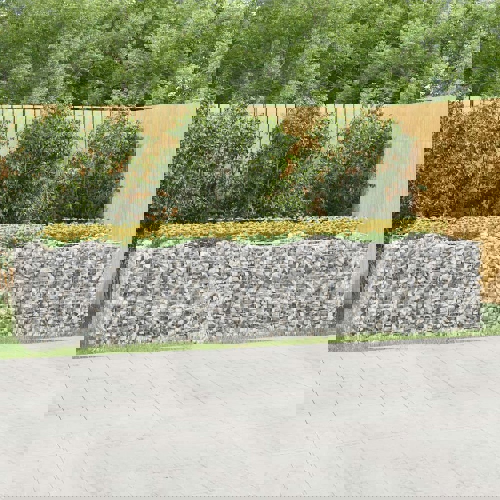 Berkfield Arched Gabion Raised Bed 400x100x100 cm Galvanised Iron