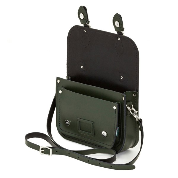 Ivy Green Leather Midi Satchel - Midi Satchel - Zatchels