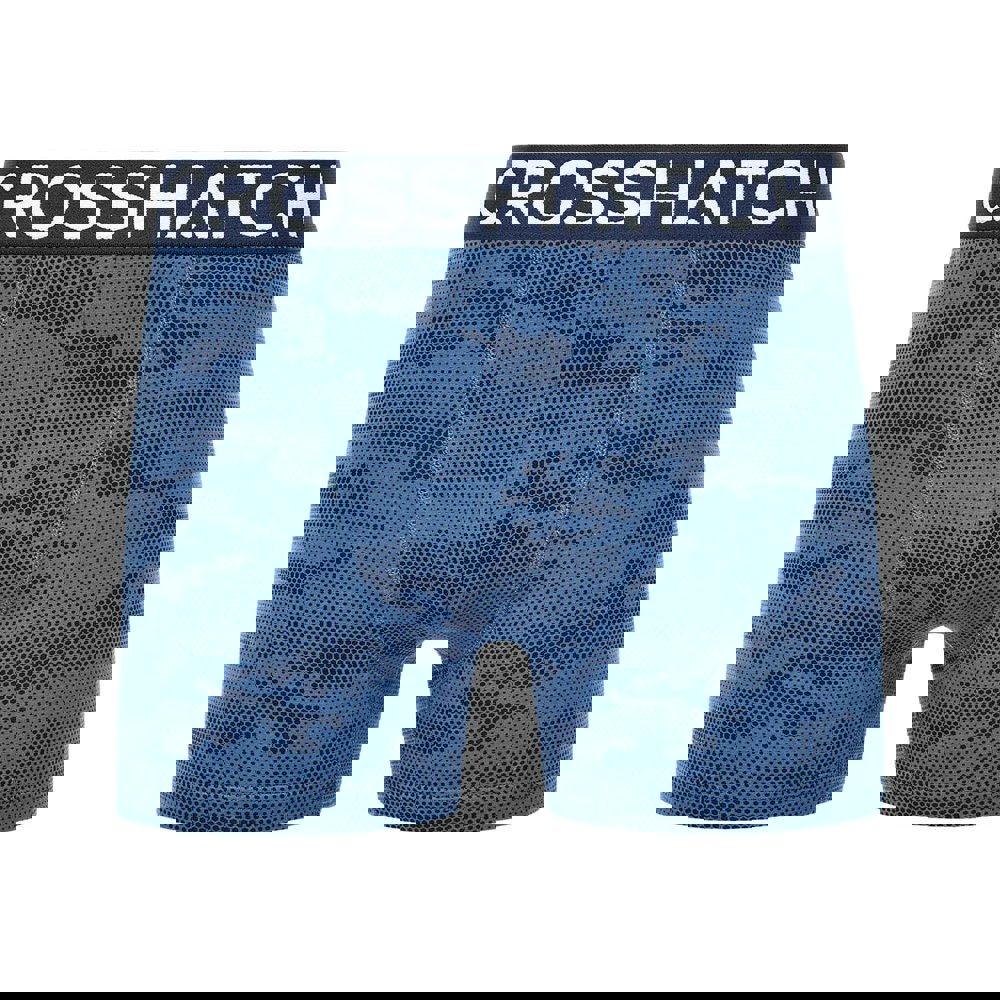 Crosshatch Mens Bresler Boxer Shorts (Pack of 3) - Navy