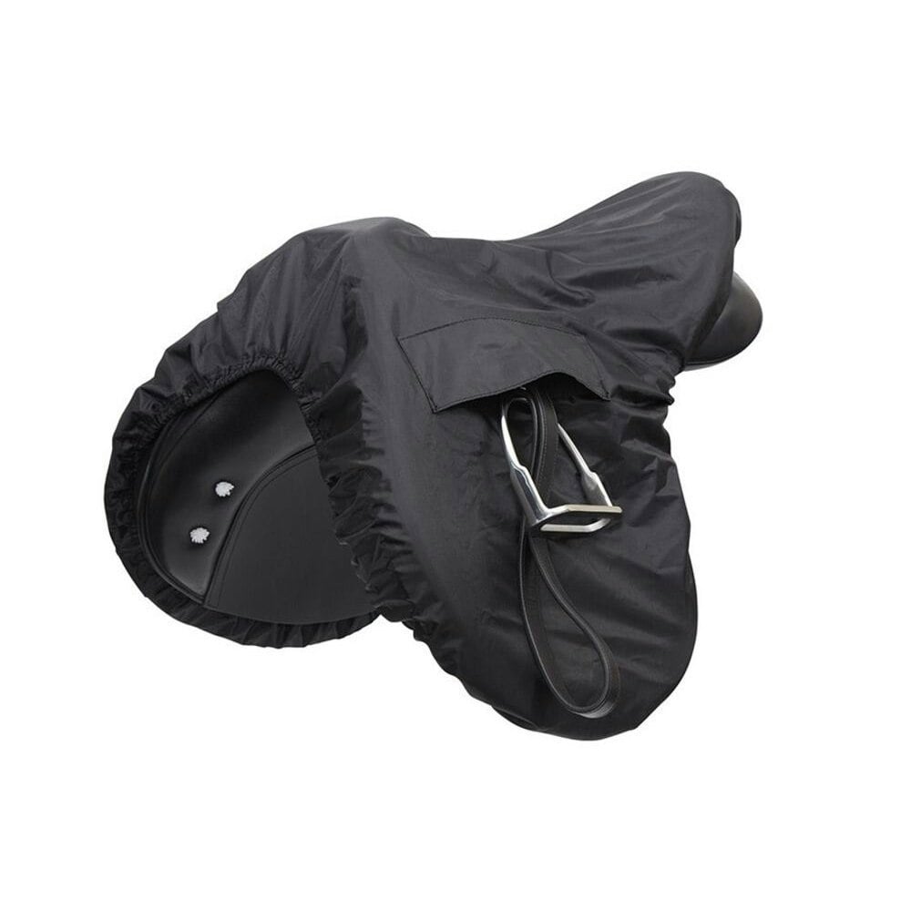 Shires Ride-On Waterproof Horse Saddle Cover - Black