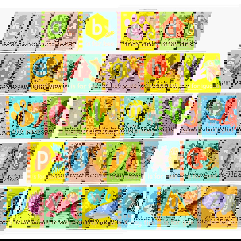 Childrens Kids Baby Animal Alphabet Library Collection 26 Books Set (A To Z)