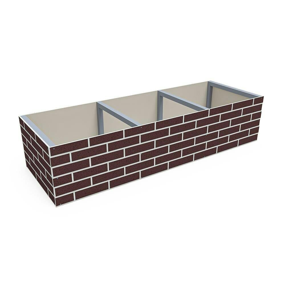 Dunster House Brick Effect Garden Bed Planter 1800mm x 600mm x 400mm