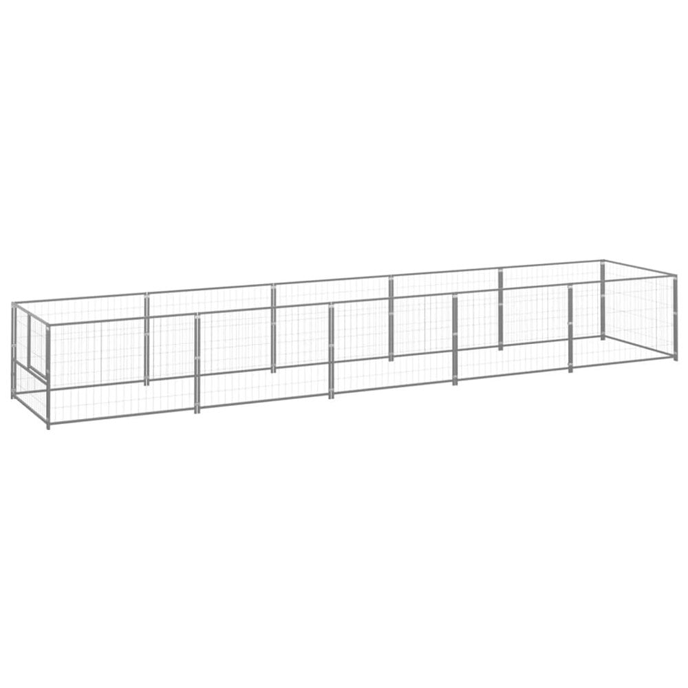 Berkfield Dog Kennel Silver 5 m2 Steel