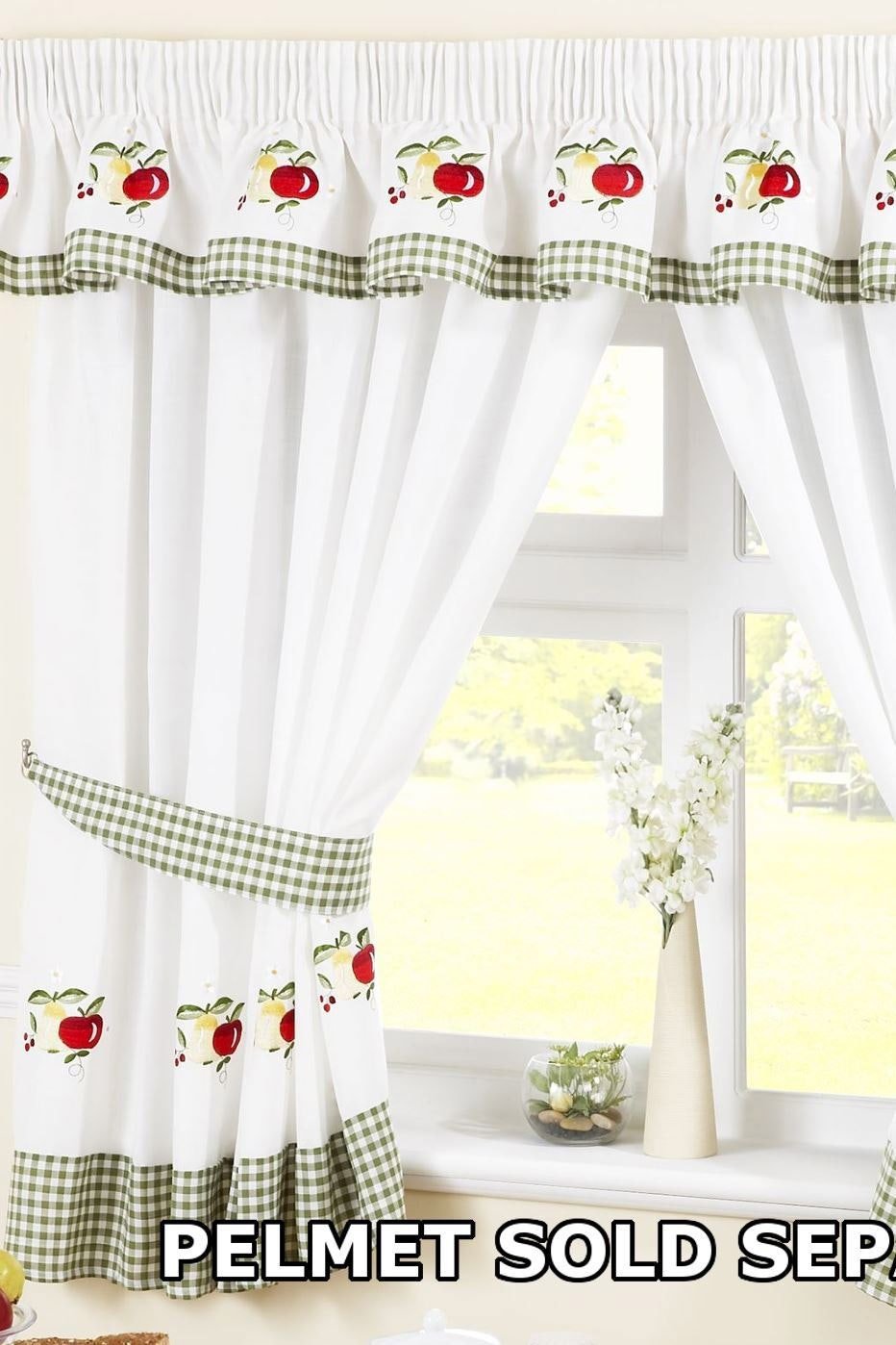 Alan Symonds Fruits Embroidered Kitchen Curtains