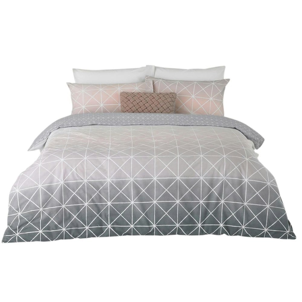 Furn Spectrum Ombre Duvet Cover Set - Grey/Pink