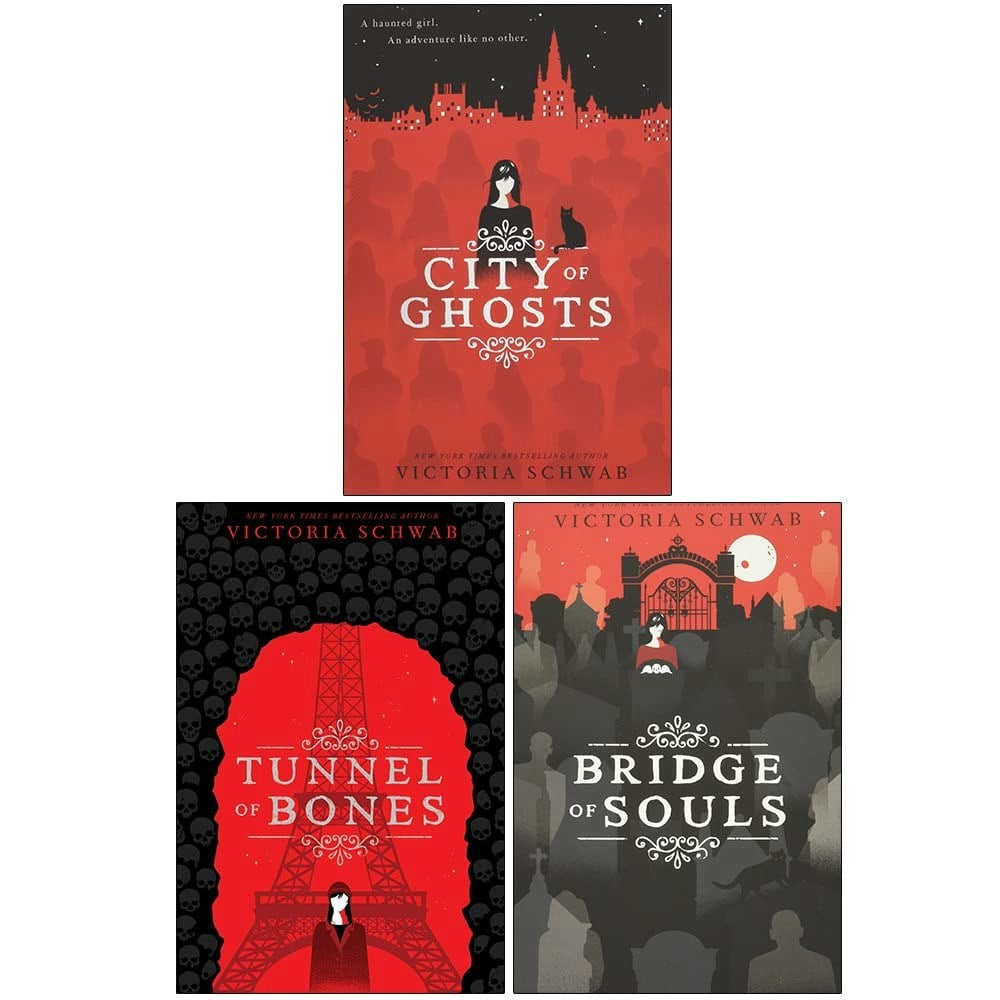 City of Ghosts Series 3 Book Set By Victoria Schwab City of Ghosts, Tunnel of Bones, Bridge of Souls