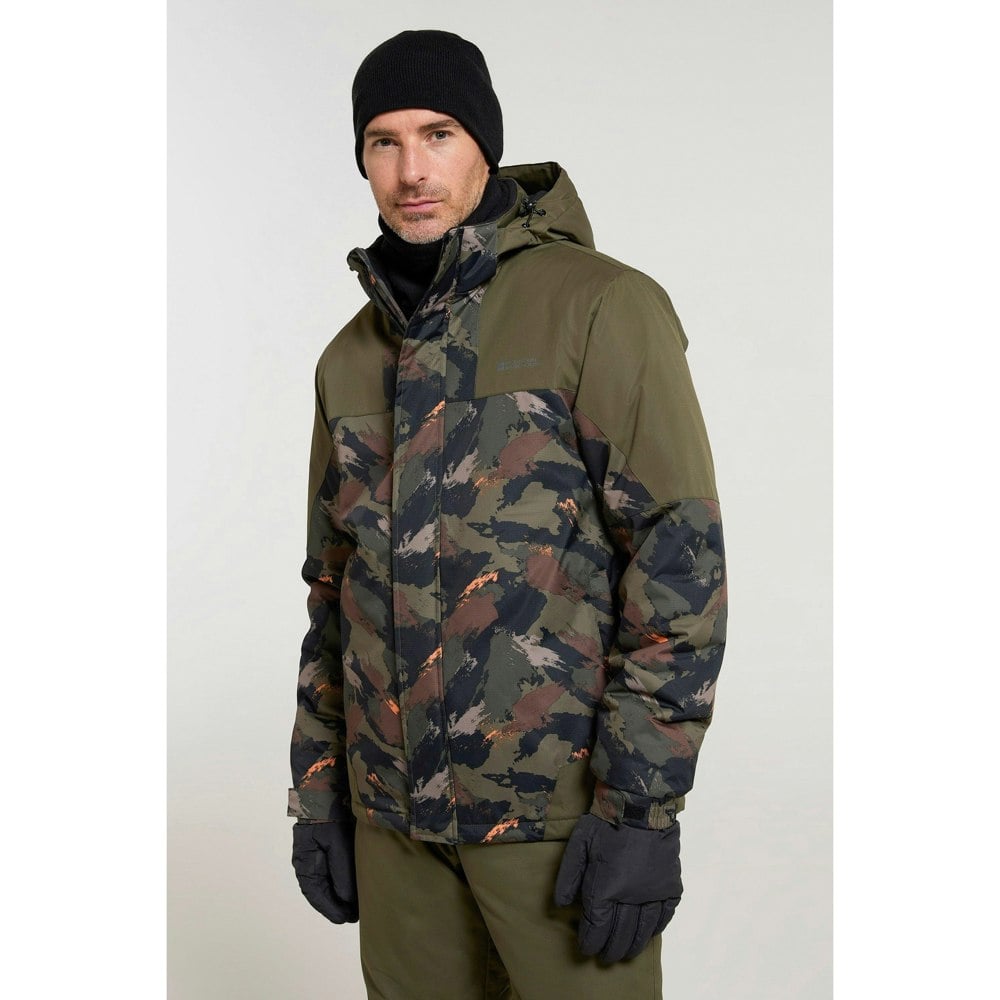 Mountain Warehouse Mens Camo Ski Jacket & Trousers - Khaki Brown