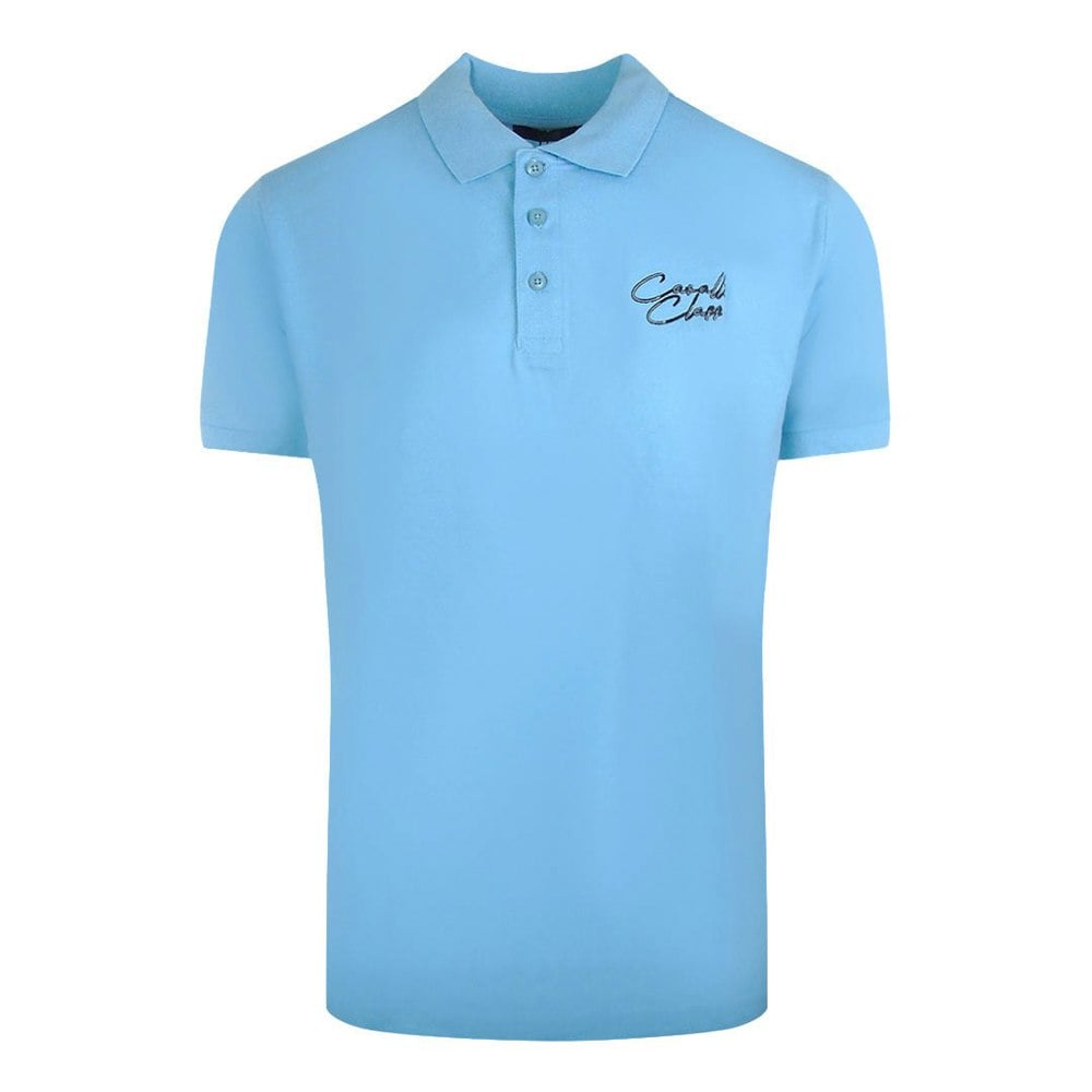 Cavalli Class Signature Logo Polo Shirt - Light Blue