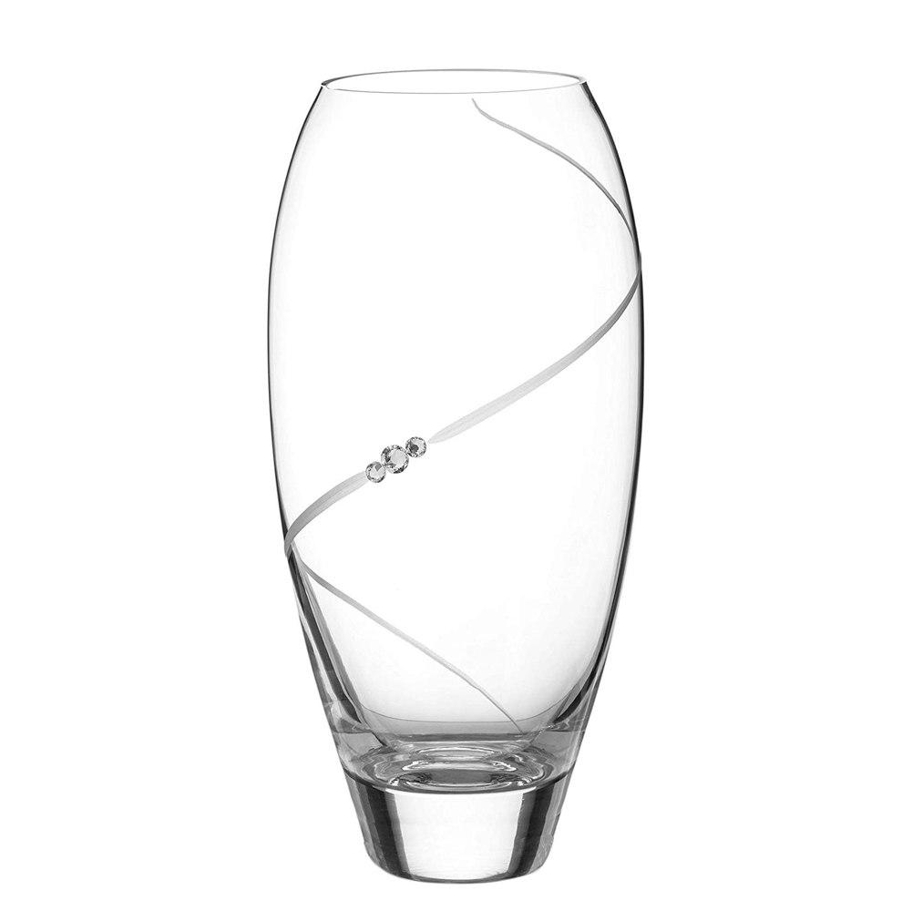 Diamante Silhouette Bud Vase Adorned with Swarovski Crystals - 18cm