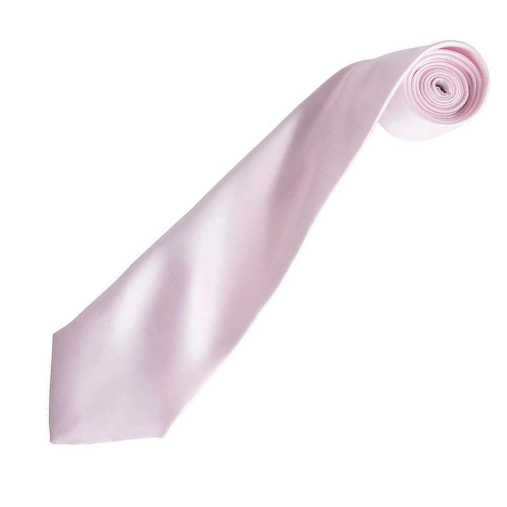 Premier Unisex Adult Colours Satin Tie - Pink
