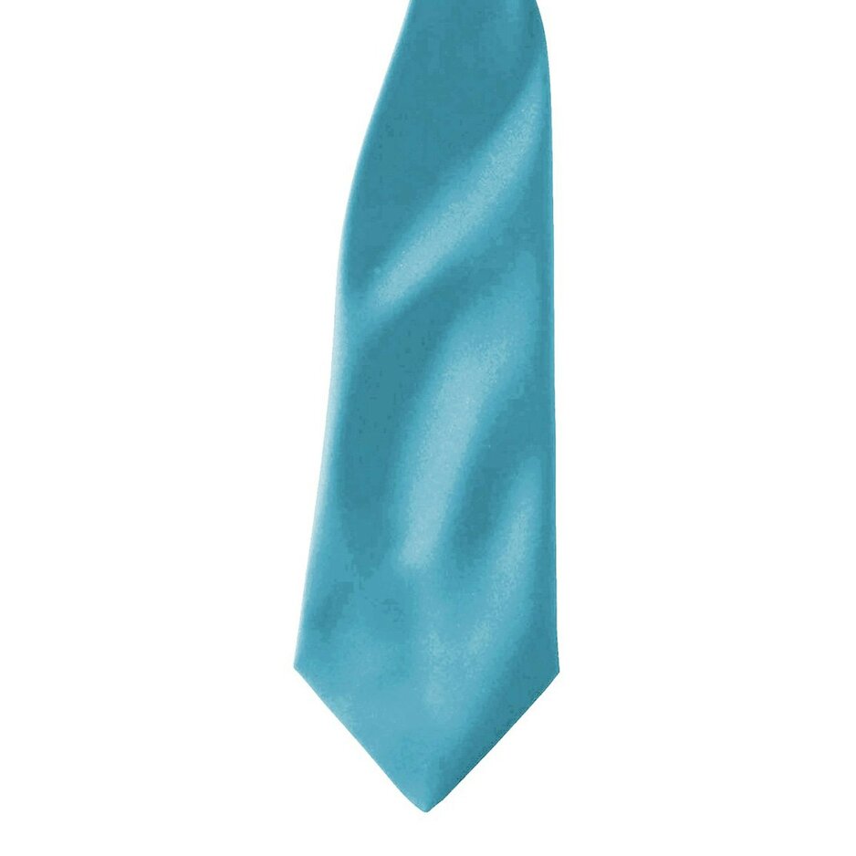 Premier Colours Mens Satin Clip Tie (Pack of 2) - Turquoise