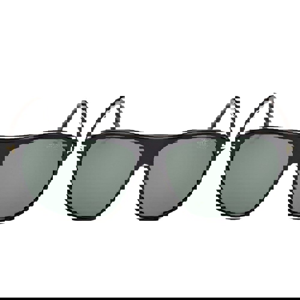 Tom Ford Prescott Green Polarized Lens Shiny Black Sunglasses One Size