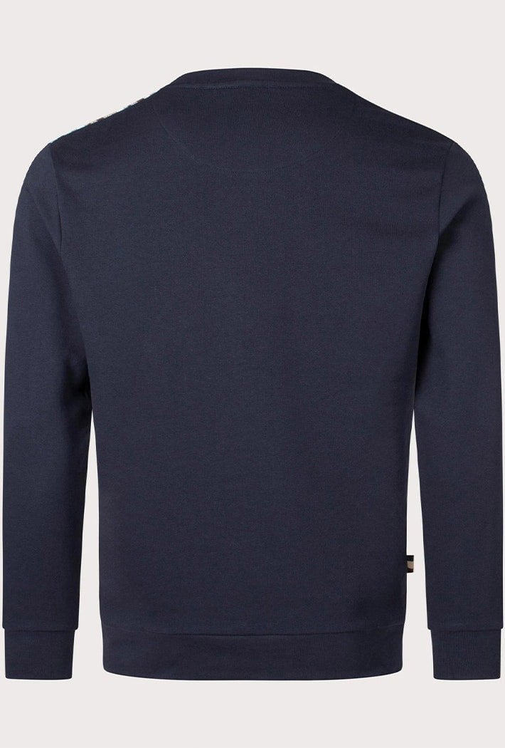 Aquascutum Men's Club Check Crewneck Sweatshirt - Blue