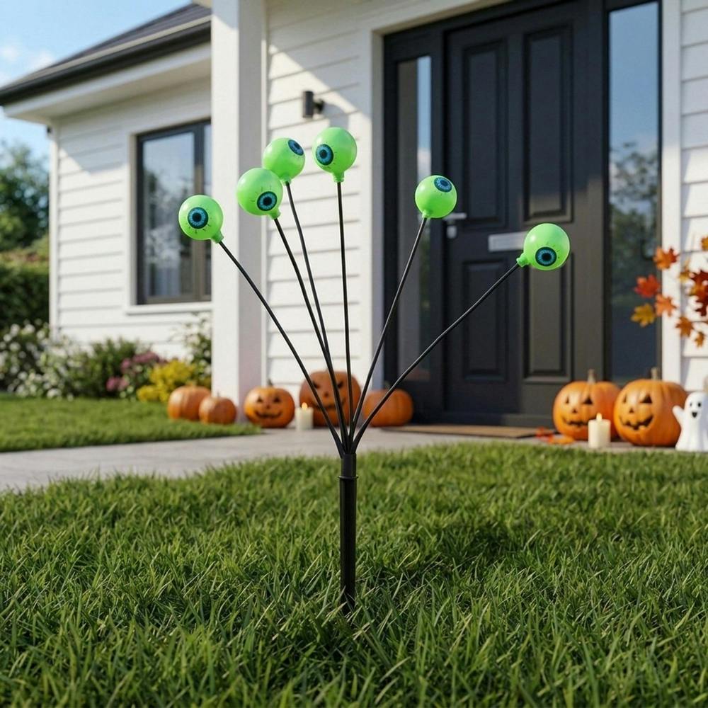 Garden Greatness 6-Stem Halloween Eyeball Stake Light