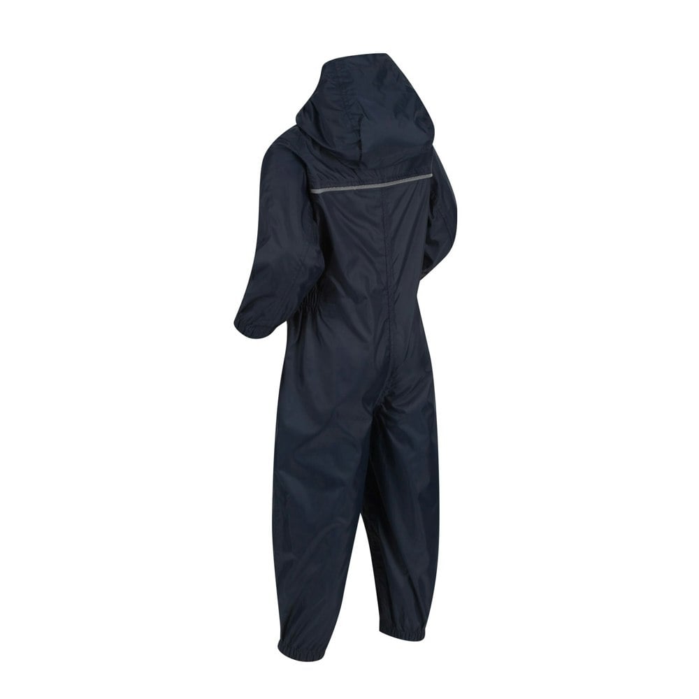 Regatta Great Outdoors Childrens Toddlers Puddle IV Waterproof Rainsuit - Navy