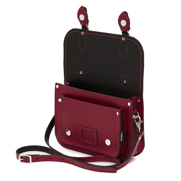 Oxblood Leather Midi Satchel - Midi Satchel - Zatchels