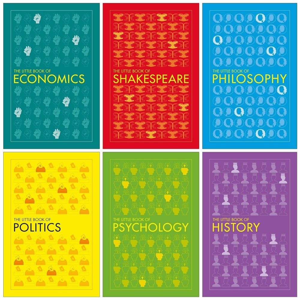 The Little Book Of 6 Book Set Economics, Politics, Shakespeare, Philosophy, Psychology, History