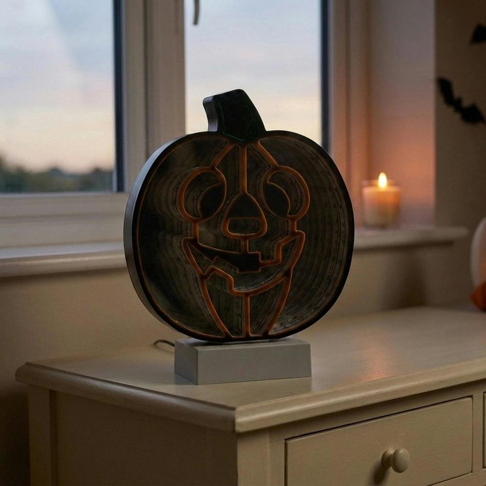 Garden Greatness LED Halloween Infinity Light Pumpkin