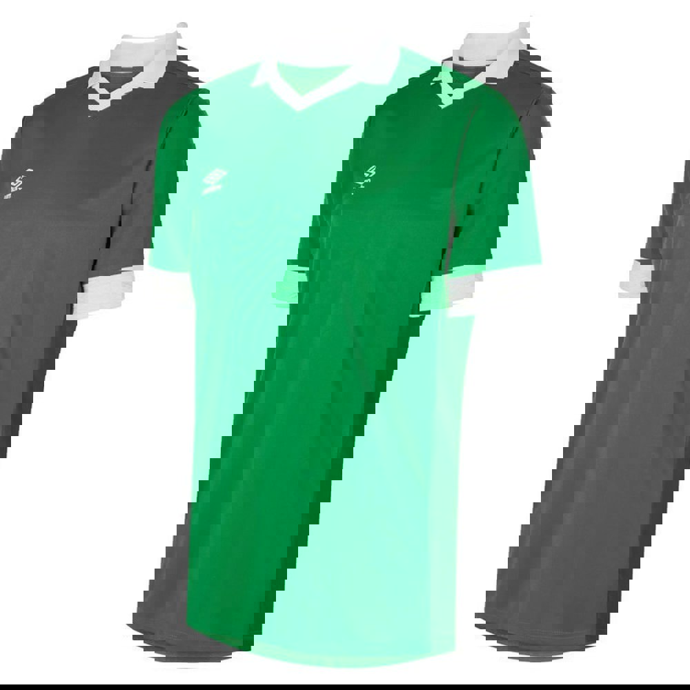Umbro Childrens/Kids Tempest Short-Sleeved Jersey - Emerald/White