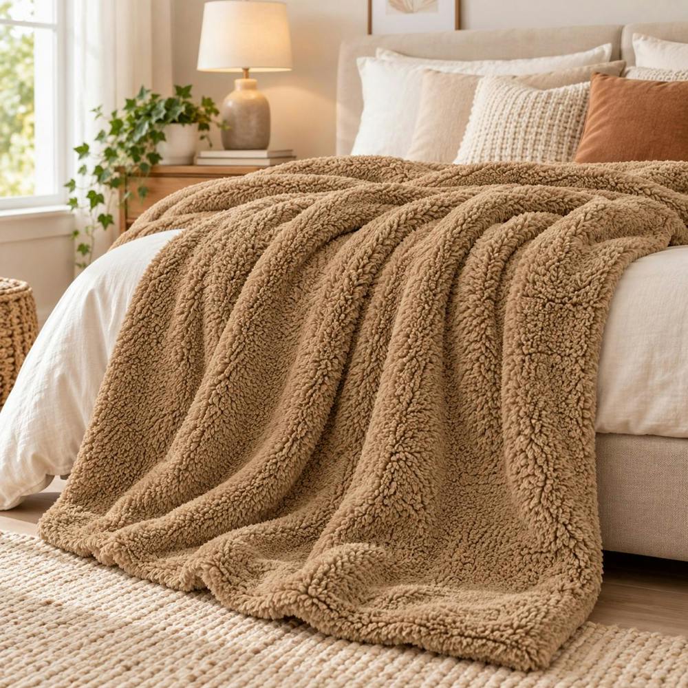 Dyzi Super Soft Large Teddy Fleece Throw – 200 x 240cm