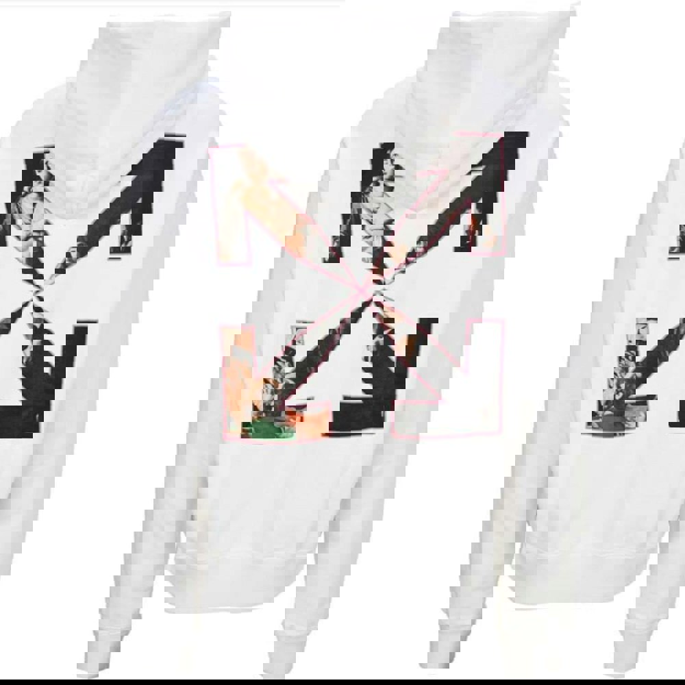 Off-White Sprayed Caravaggio Oversized Hoodie - White