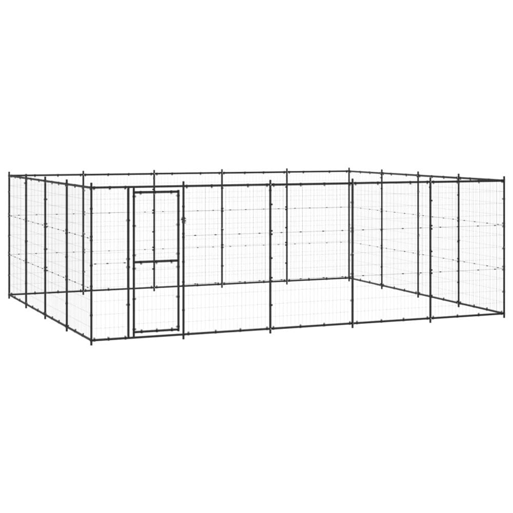 Berkfield Outdoor Dog Kennel Steel 24.2 m2