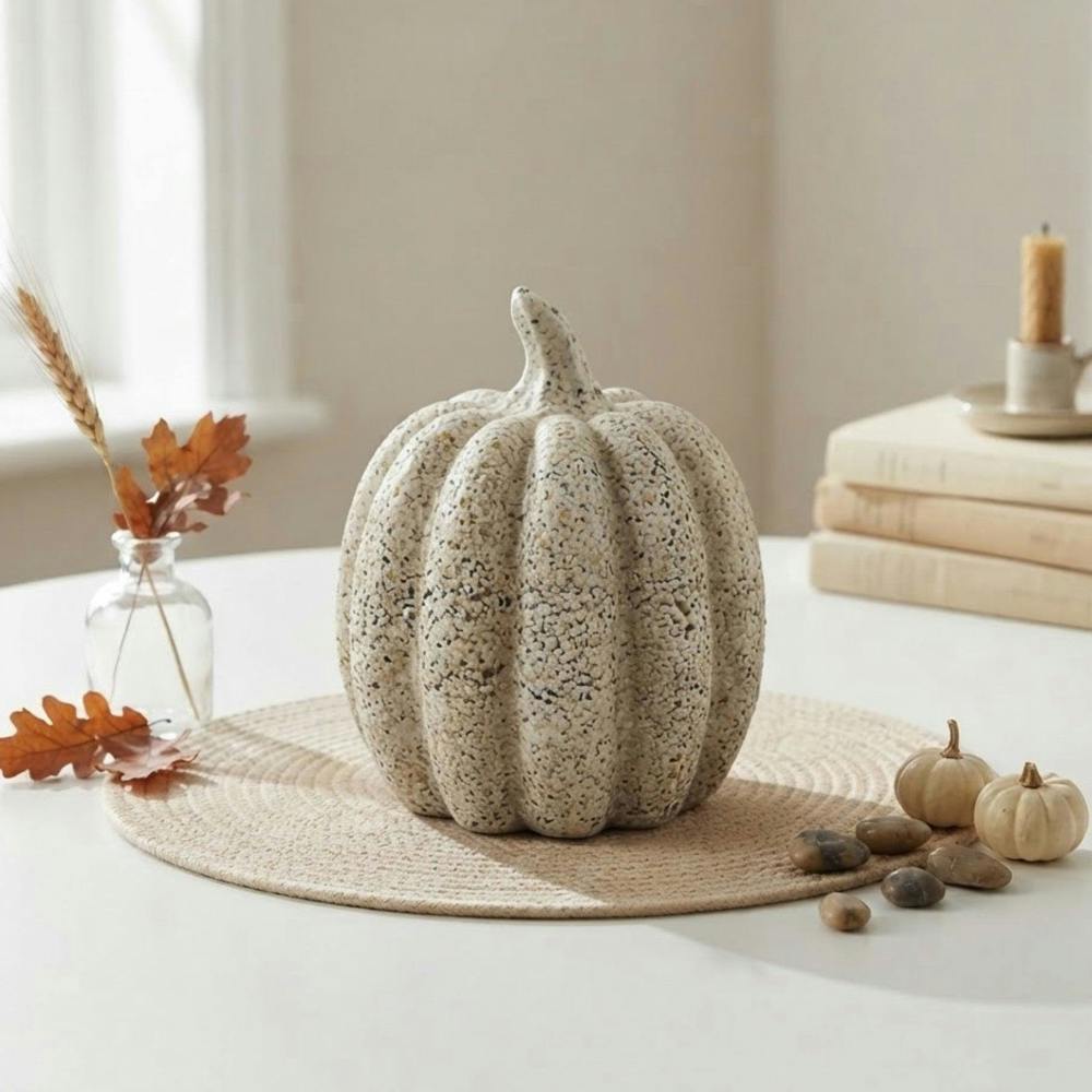 Garden Greatness Speckled Pumpkin Table Ornament