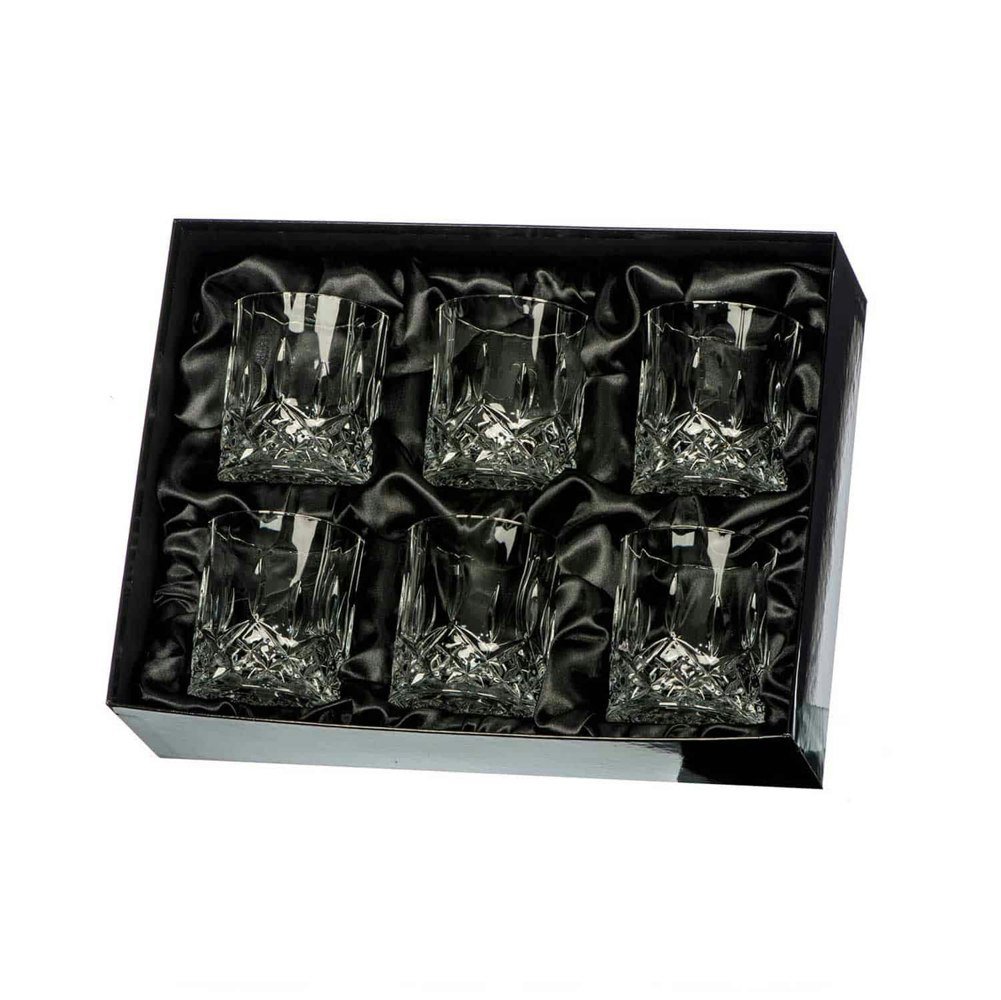 Diamante Dorchester Crystal Whiskey Tumblers - Set of 6