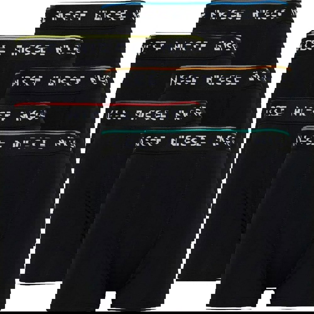 Nicce Mens Foxwell Boxer Shorts (Pack of 5) - Black