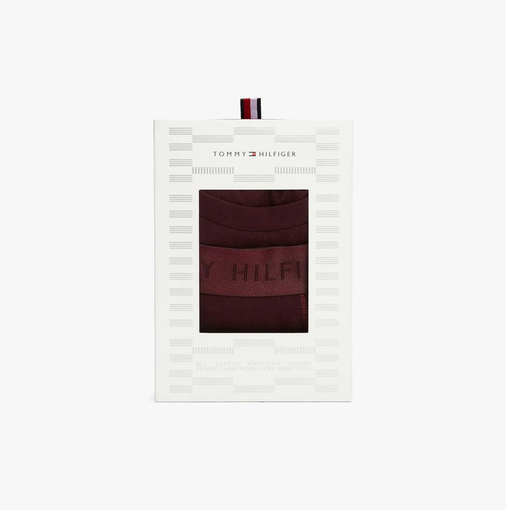 Tommy Hilfiger EVERYDAY LUXE Mens Trunk & Tee Deep Burgundy