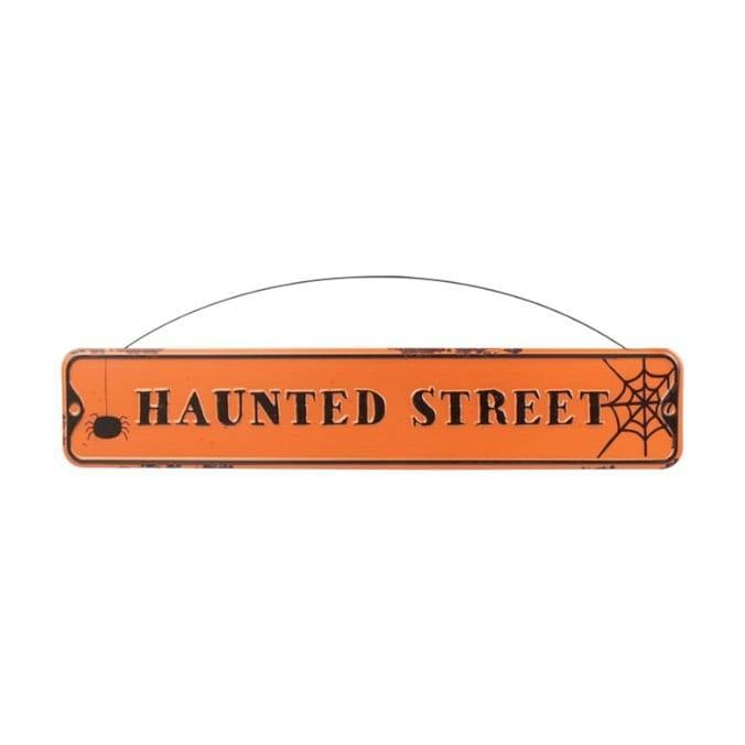 Garden Greatness Haunted Halloween Hanging Street Sign
