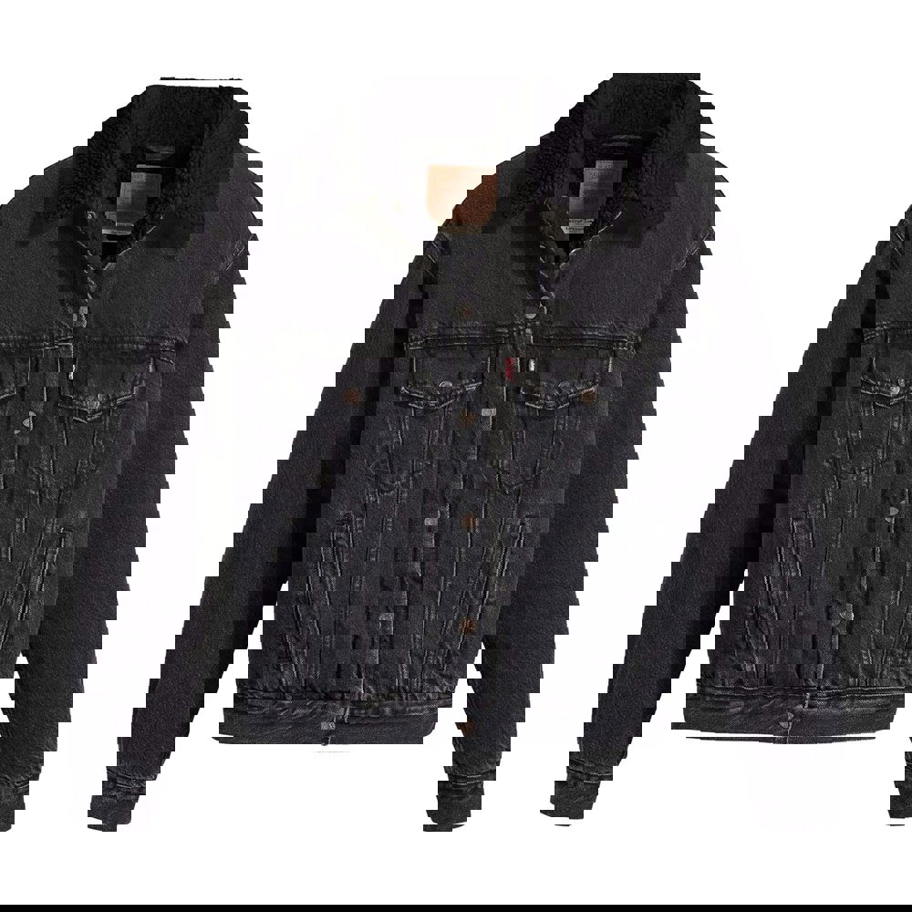 Levis Womens/Ladies 90´s Sherpa Trucker Jacket - Black