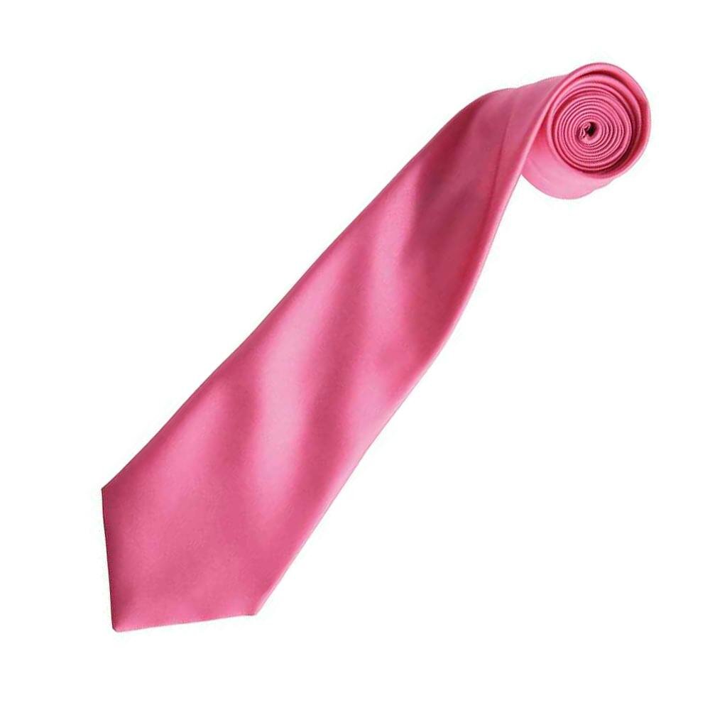 Premier Unisex Adult Colours Satin Tie - Fuchsia