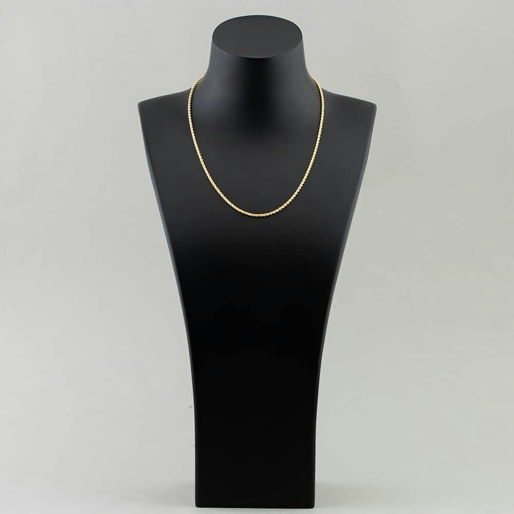 T. H. Baker 9ct Yellow Gold Rope Necklace HLRP-220-9Y