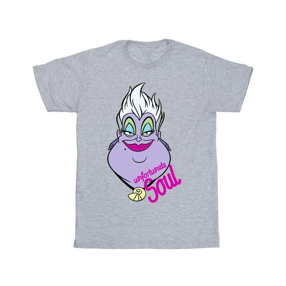 Disney Mens Villains Ursula Unfortunate Soul T-Shirt - Sports Grey