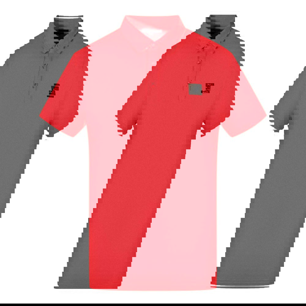 Cavalli Class Patch Logo Polo Shirt - Bordeaux Red