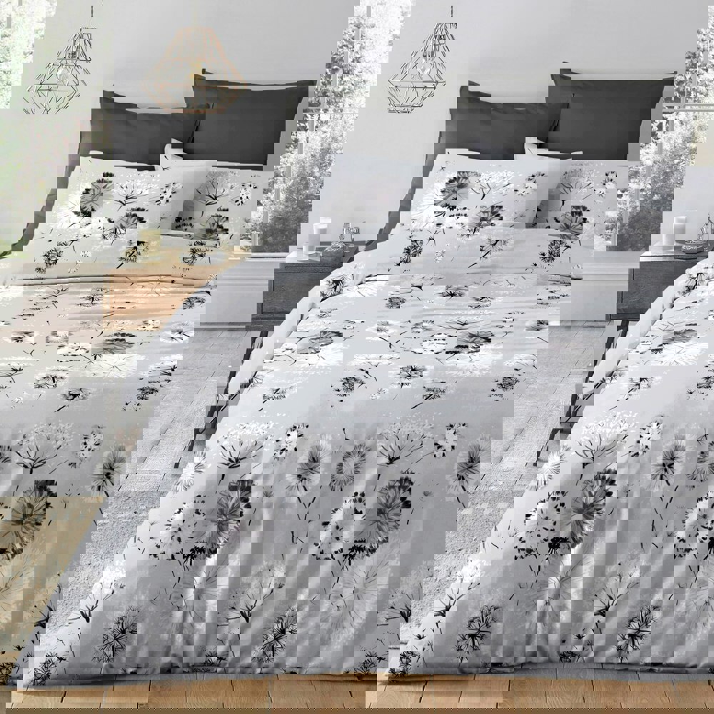 Velosso Dandelion Printed Cotton Blend Duvet Cover and Pillowcase Set