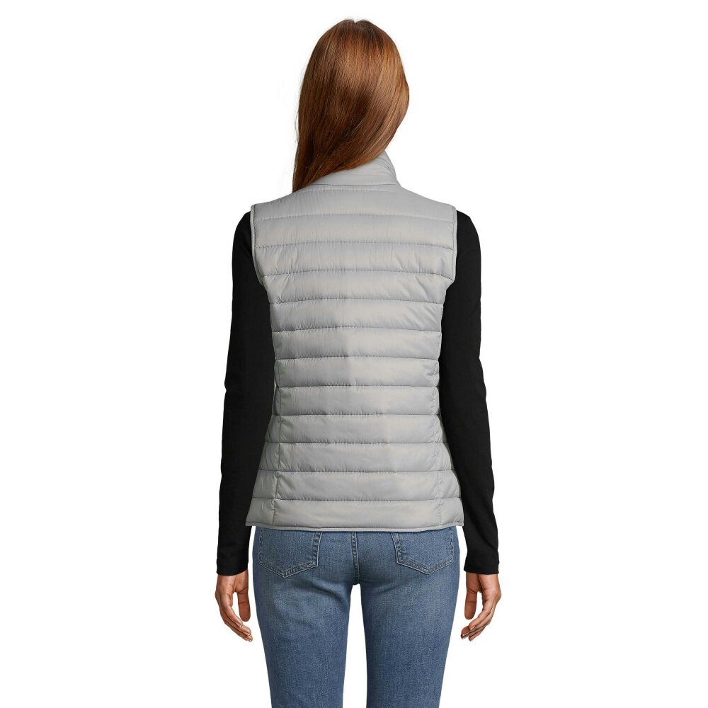 SOLS Womens/Ladies Wave Lightweight Body Warmer - Metal Grey
