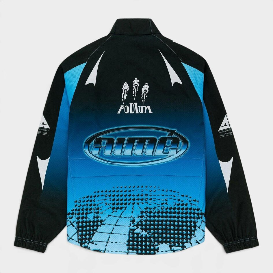 Aimé Leon Dore Logo Podium Jacket Black Blue