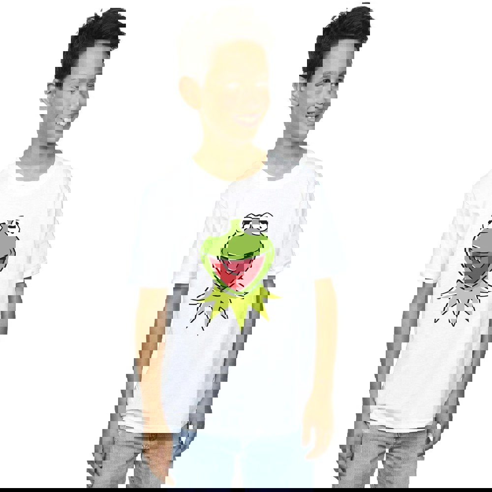Disney Boys Muppets Kermit Head T-Shirt - White