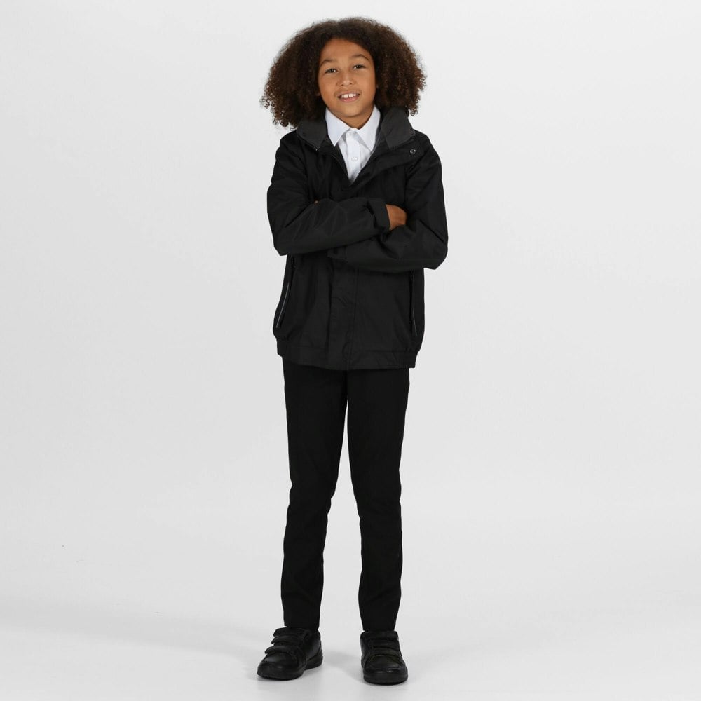 Regatta Kids/Childrens Waterproof Windproof Dover Jacket - Black/Ash