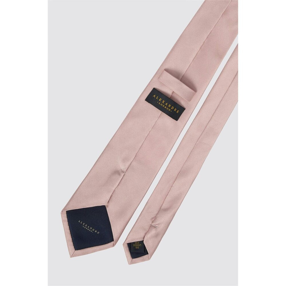 Alexandre Silver Alexandre Pink Silk Twill Tie