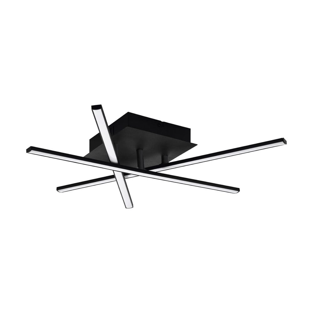 EGLO Lasana 3-Light Criss-Cross LED Black Ceiling Light