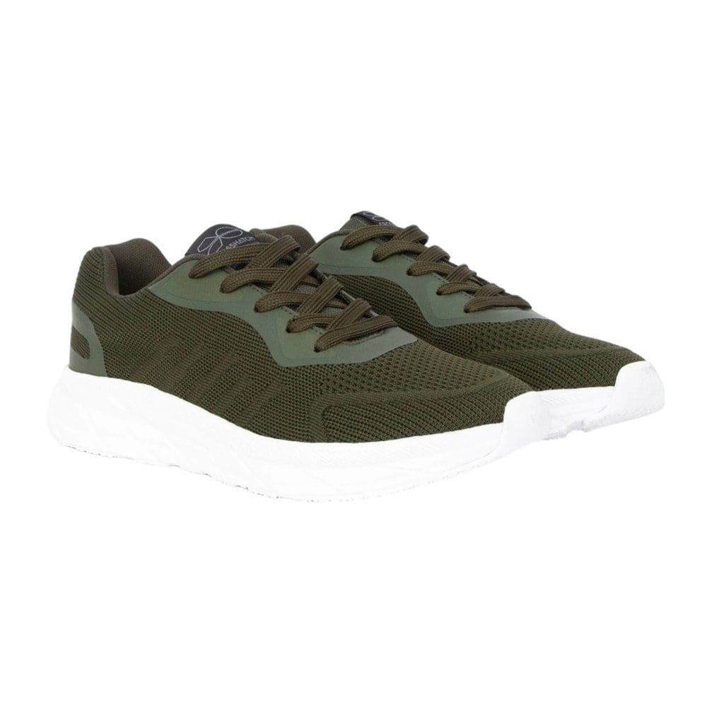 Crosshatch Mens Lennart Trainers - Olive/White
