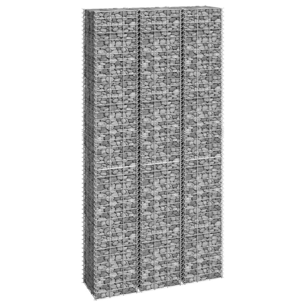 Berkfield Gabion Raised Beds 3 pcs 30x30x200 cm Iron
