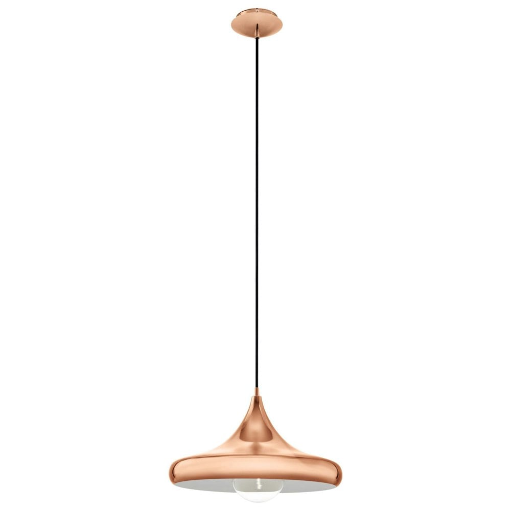 EGLO Coretto 2 1-Light Retro Bistro-Style Copper Single Pendant